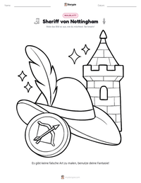 Sheriff von Nottingham druckbare Arbeitsblatt Vorschau