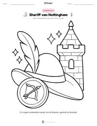 Sheriff van Nottingham afdrukbare werkblad voorbeeld