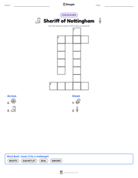 Sheriff of Nottingham printable worksheet preview