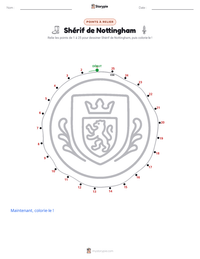 Aperçu de la feuille de travail imprimable Shérif de Nottingham