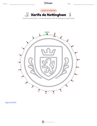 Prévia da folha de atividades imprimível Xerife de Nottingham