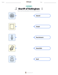 Sheriff of Nottingham printable worksheet preview