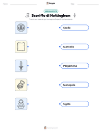 Anteprima della scheda stampabile di Sceriffo di Nottingham