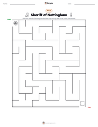Sheriff of Nottingham printable worksheet preview