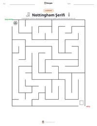 Nottingham Şerifi yazdırılabilir çalışma sayfası önizlemesi