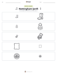 Nottingham Şerifi yazdırılabilir çalışma sayfası önizlemesi