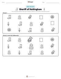 Sheriff of Nottingham printable worksheet preview