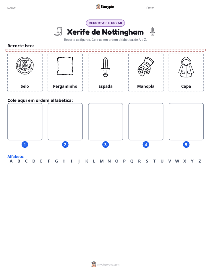 Recortar & Colar Alfabeto