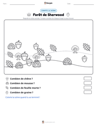 Aperçu de la feuille de travail imprimable Forêt de Sherwood