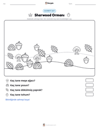 Sherwood Ormanı yazdırılabilir çalışma sayfası önizlemesi