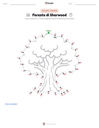 Anteprima della scheda stampabile di Foresta di Sherwood