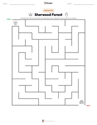 Sherwood Forest druckbare Arbeitsblatt Vorschau
