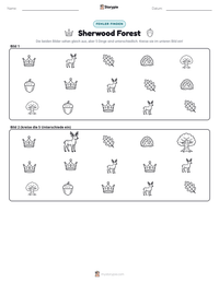 Sherwood Forest druckbare Arbeitsblatt Vorschau