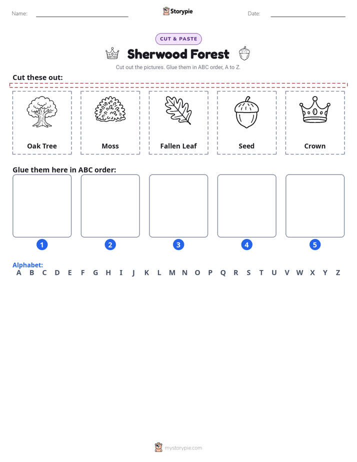 Cut & Paste Alphabet