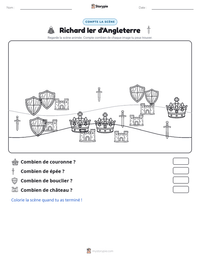 Aperçu de la feuille de travail imprimable Richard Ier d'Angleterre