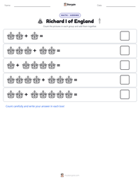 Richard I of England printable worksheet preview