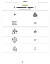 Richard I of England printable worksheet preview