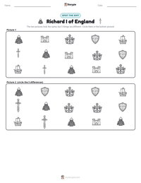 Richard I of England printable worksheet preview