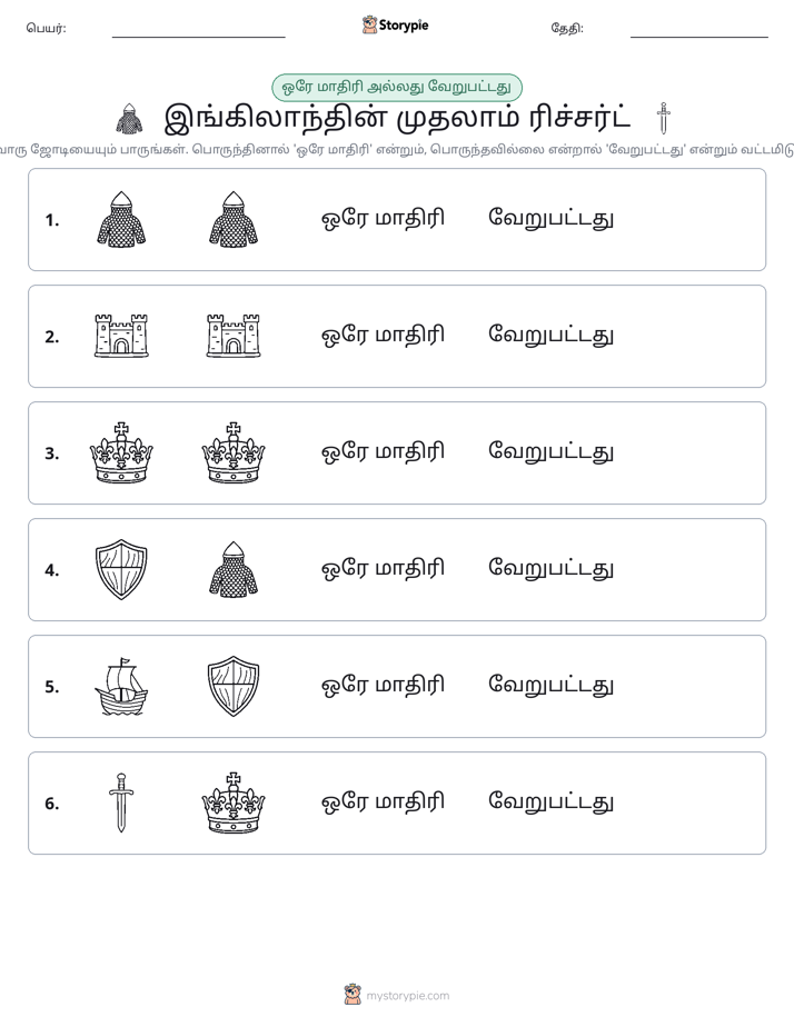 அதே அல்லது மாறுபட்டது