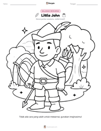 Prabaca lembar kerja cetak Little John