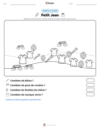 Aperçu de la feuille de travail imprimable Petit Jean