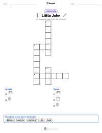 Little John printable worksheet preview