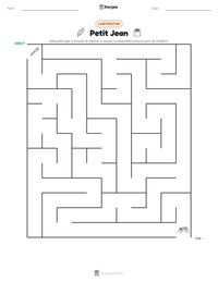 Aperçu de la feuille de travail imprimable Petit Jean