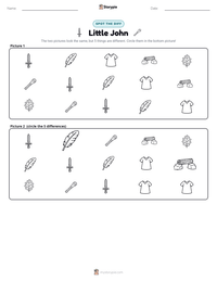 Little John printable worksheet preview