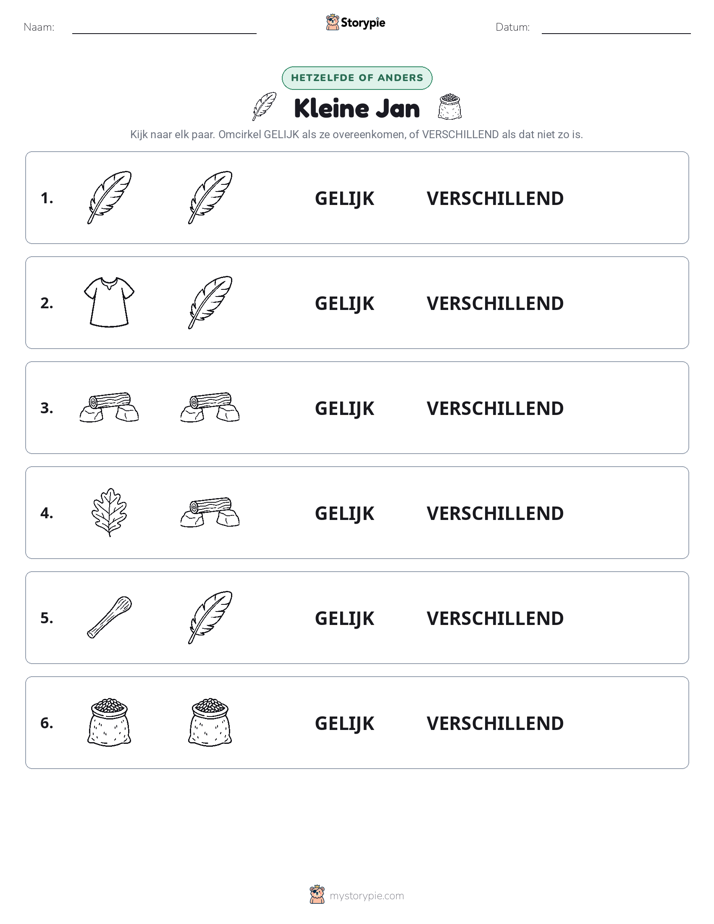 Zelfde of Verschillend