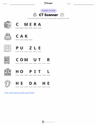 CT Scanner printable worksheet preview
