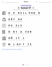 Aperçu de la feuille de travail imprimable Tomodensitomètre