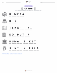 Prabaca lembar kerja cetak Pemindai CT