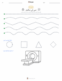 سی ٹی اسکینر پرنٹ کرنے کے قابل ورکشیٹ کا پیش نظارہ