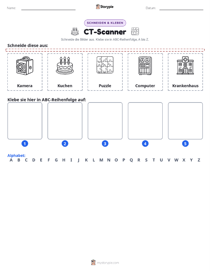 Schneiden & Einfügen Alphabet