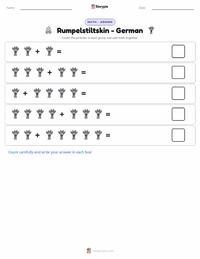 Rumpelstiltskin - German printable worksheet preview