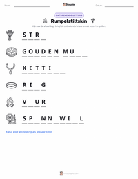 Repelsteeltje - Duits afdrukbare werkblad voorbeeld