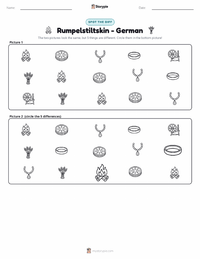 Rumpelstiltskin - German printable worksheet preview