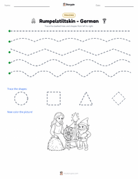 Rumpelstiltskin - German printable worksheet preview