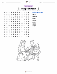Prévia da folha de atividades imprimível Rumpelstiltskin - Alemão