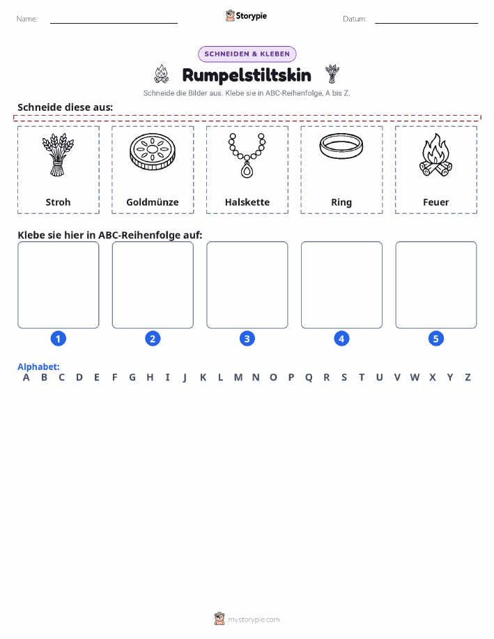 Schneiden & Einfügen Alphabet