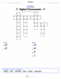 Digital Thermometer printable worksheet preview