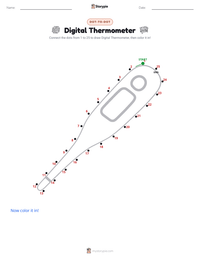 Digital Thermometer printable worksheet preview