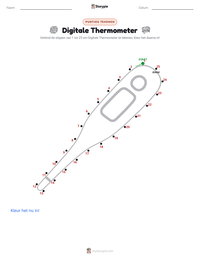 Digitale Thermometer afdrukbare werkblad voorbeeld