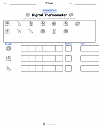 Digital Thermometer printable worksheet preview