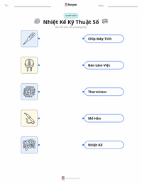 Tài liệu in sẵn Nhiệt kế kỹ thuật số cho trẻ em