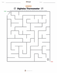 Digitalthermometer druckbare Arbeitsblatt Vorschau