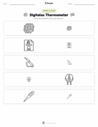Digitalthermometer druckbare Arbeitsblatt Vorschau