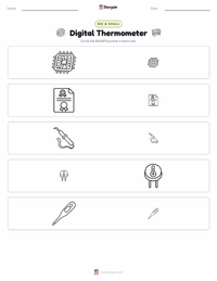 Digital Thermometer printable worksheet preview