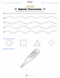 Digitalthermometer druckbare Arbeitsblatt Vorschau