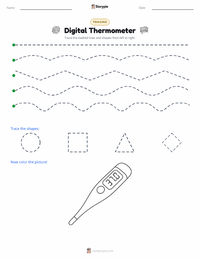 Digital Thermometer printable worksheet preview